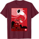 Disney Pixar Wall-E and EVE Find A Plant Red Hue Portrait T-Shirt - T-Shirt | Maroon