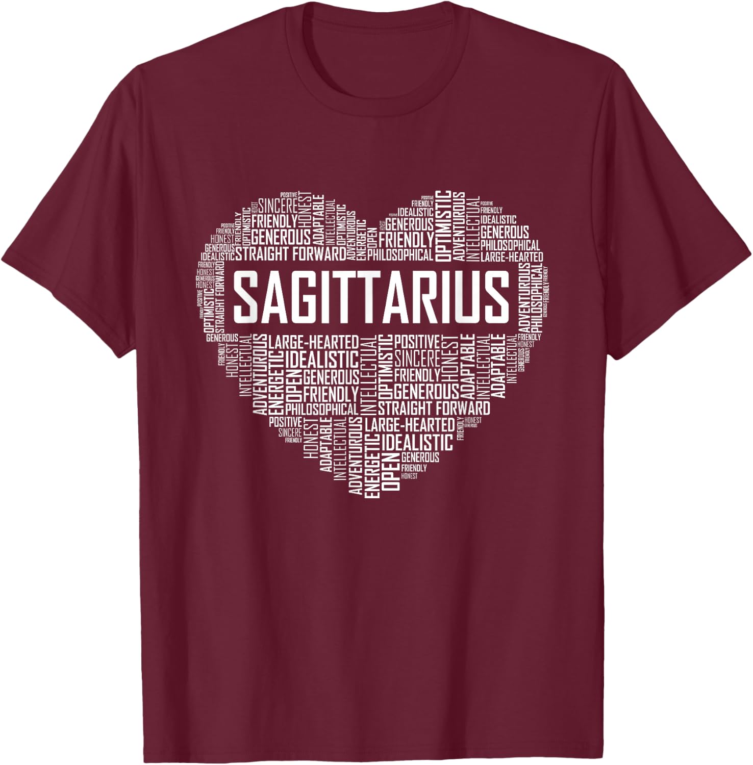 Sagittarius Zodiac Traits Horoscope Astrology Sign Gift T-Shirt - T-Shirt | Maroon