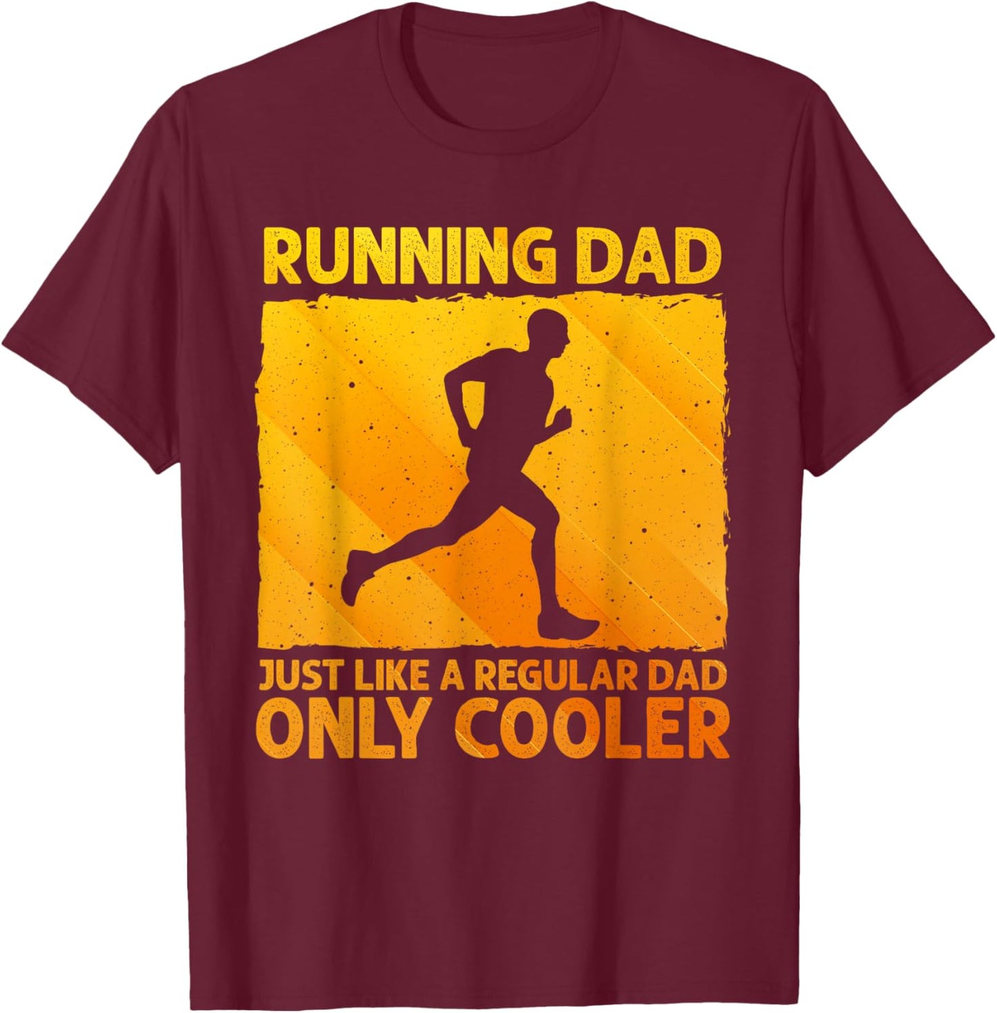 Funny Running Dad Marathon Runner Coach Marathoner T-Shirt - T-Shirt | Maroon