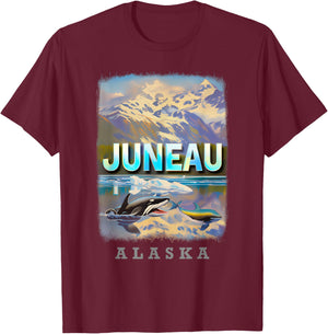 Juneau Alaska AK Glacier Majesty SD850 T-Shirt - T-Shirt | Maroon