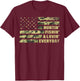 Hunting Fishing Loving Every Day Camo American Flag Patriot T-Shirt - T-Shirt | Maroon