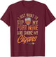 Port Wine Fan I Vinho Do Porto and Smoking Cigar T-Shirt - T-Shirt | Maroon