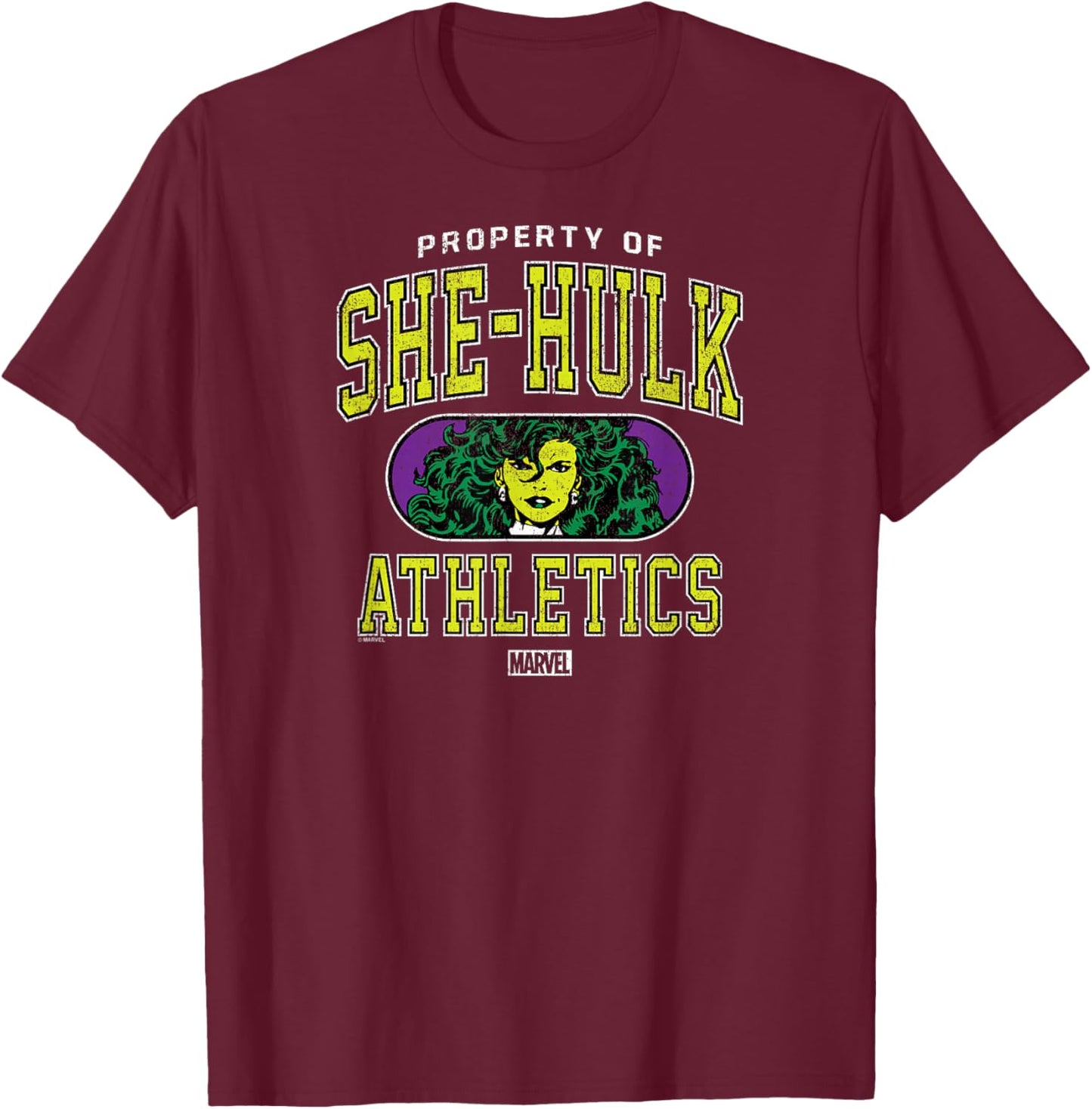 She-Hulk - Athletics Collegiate T-Shirt - T-Shirt | Maroon