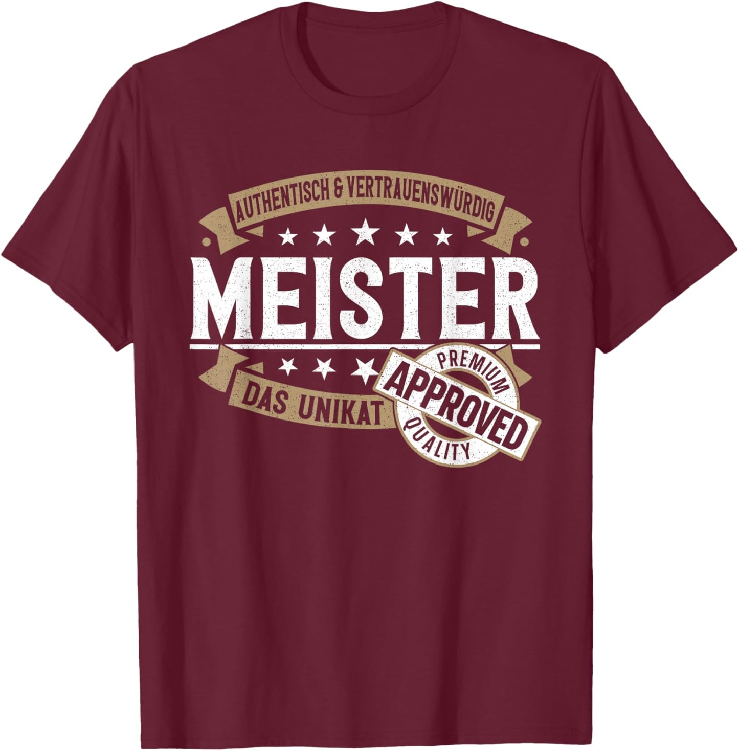 Meister - Meisterprüfung bestanden - Handwerk T-Shirt - T-Shirt | Maroon