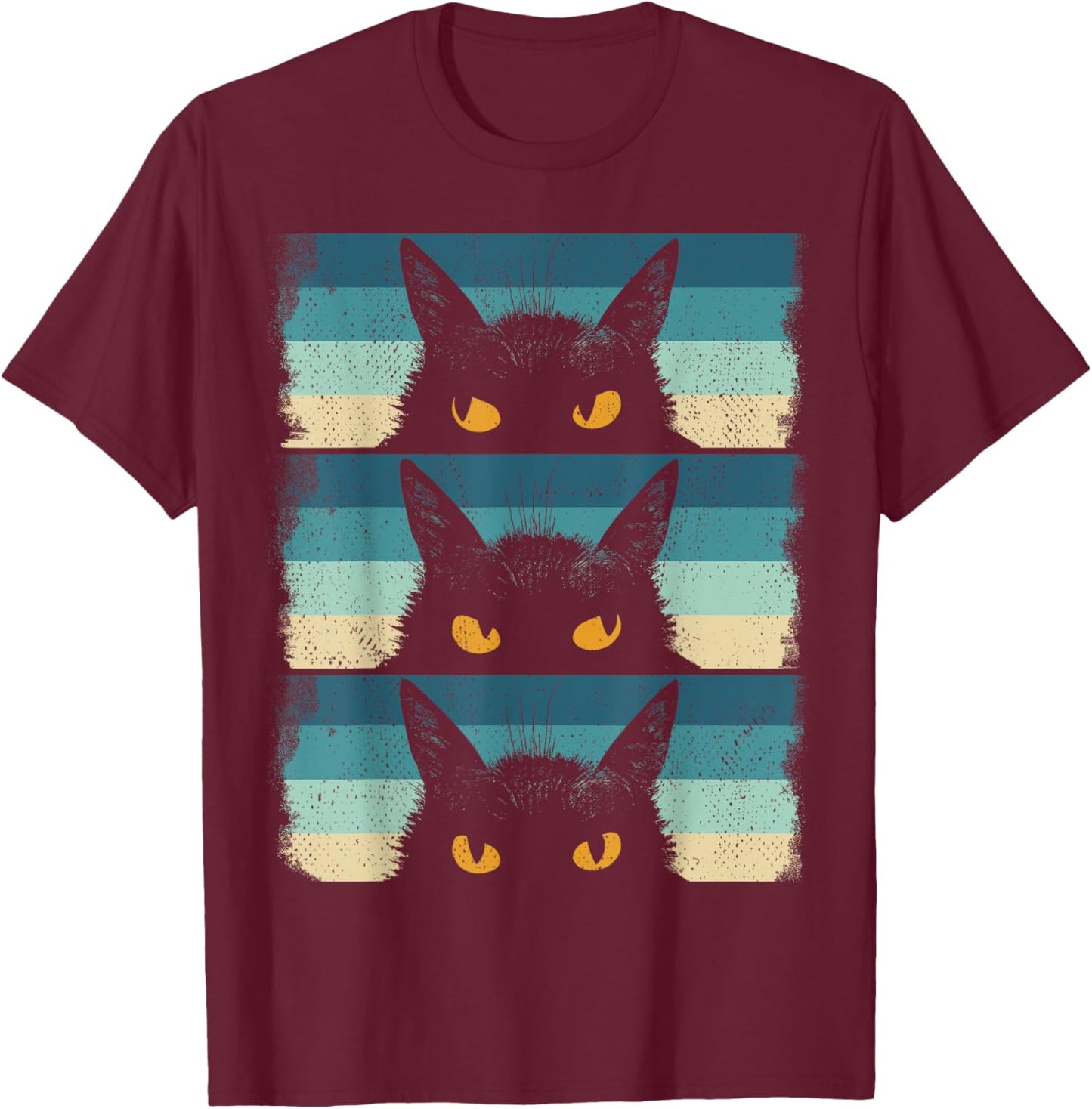 Cat Lover, Grumpy Black Kitten, Cat Mom, Cat Dad Women Kids T-Shirt - T-Shirt | Maroon