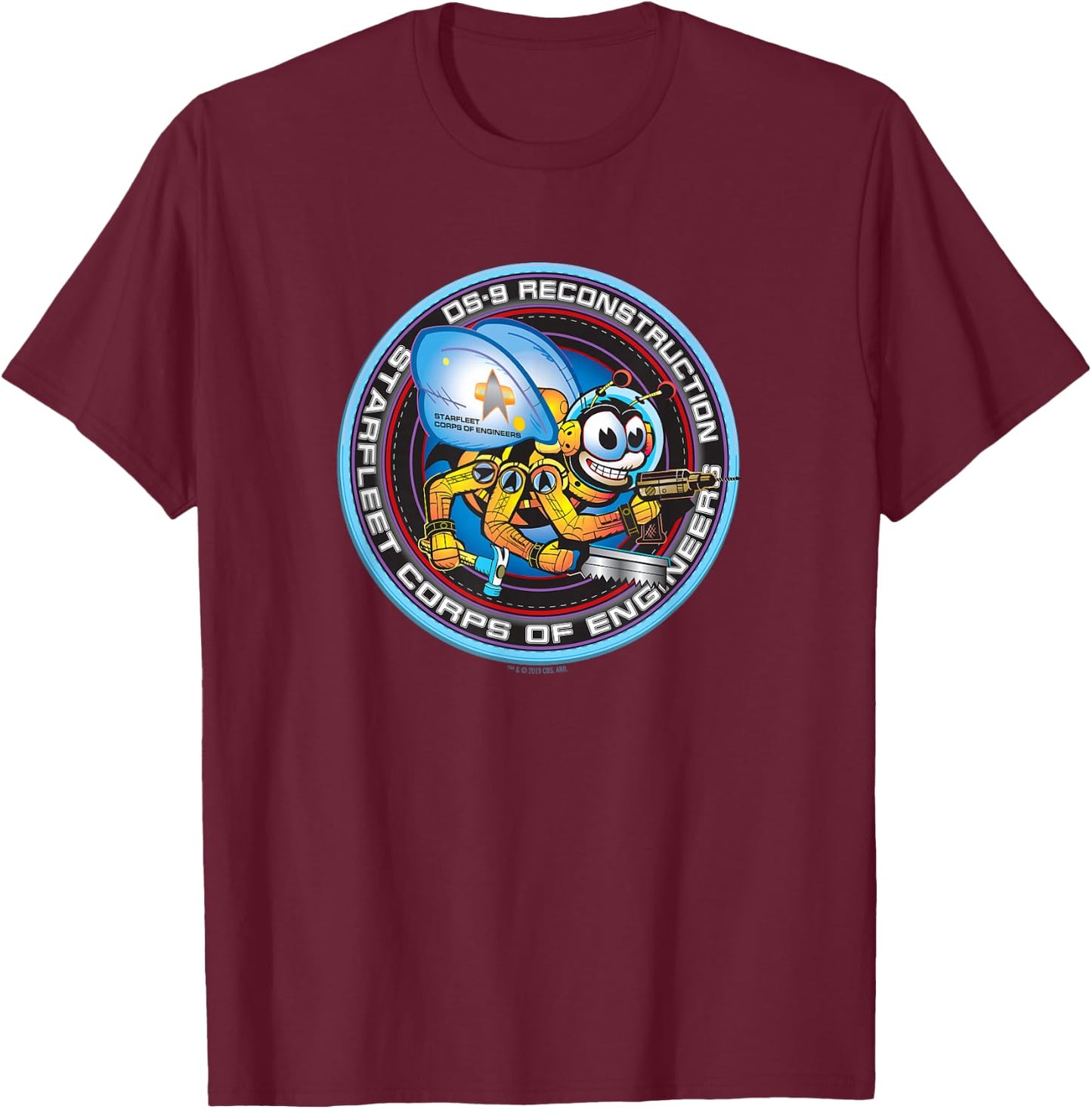 Star Trek: Deep Space Nine Starfleet Corps Of Engineers T-Shirt - T-Shirt | Maroon