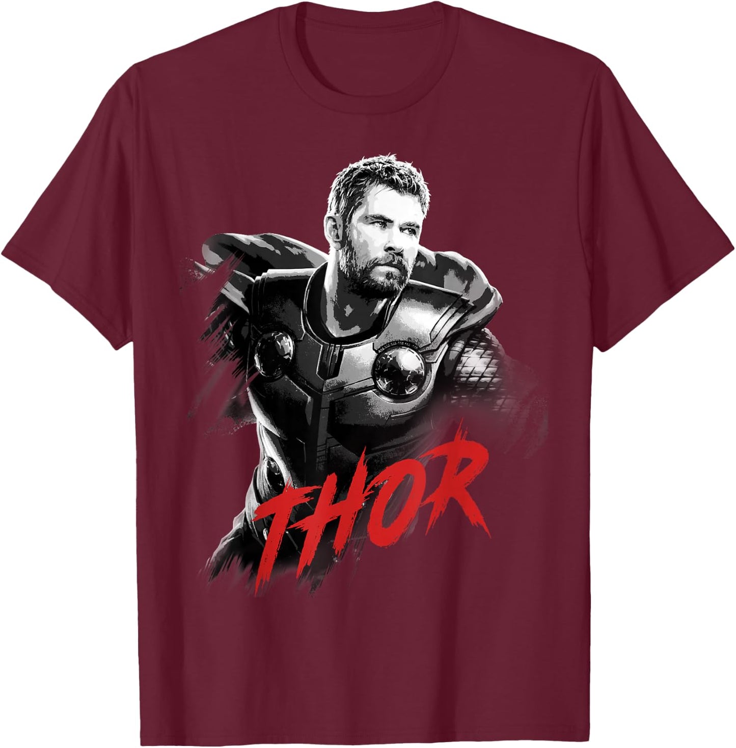 Marvel Avengers Endgame Thor Tonal Portrait Graphic T-Shirt - T-Shirt | Maroon