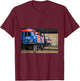 Chicago Trains Metra 159 Village of Mount Prospect , Small, Black T-Shirt - T-Shirt | Maroon