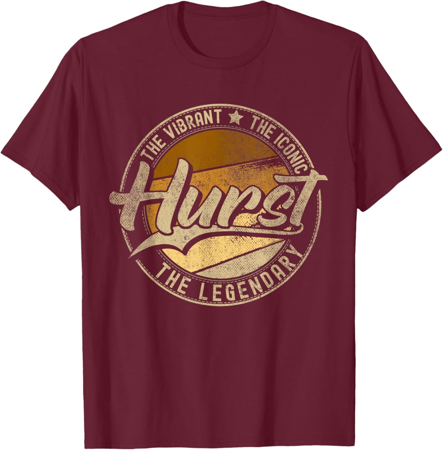 Hurst TX | Texas Vintage Distressed T-Shirt - T-Shirt | Maroon