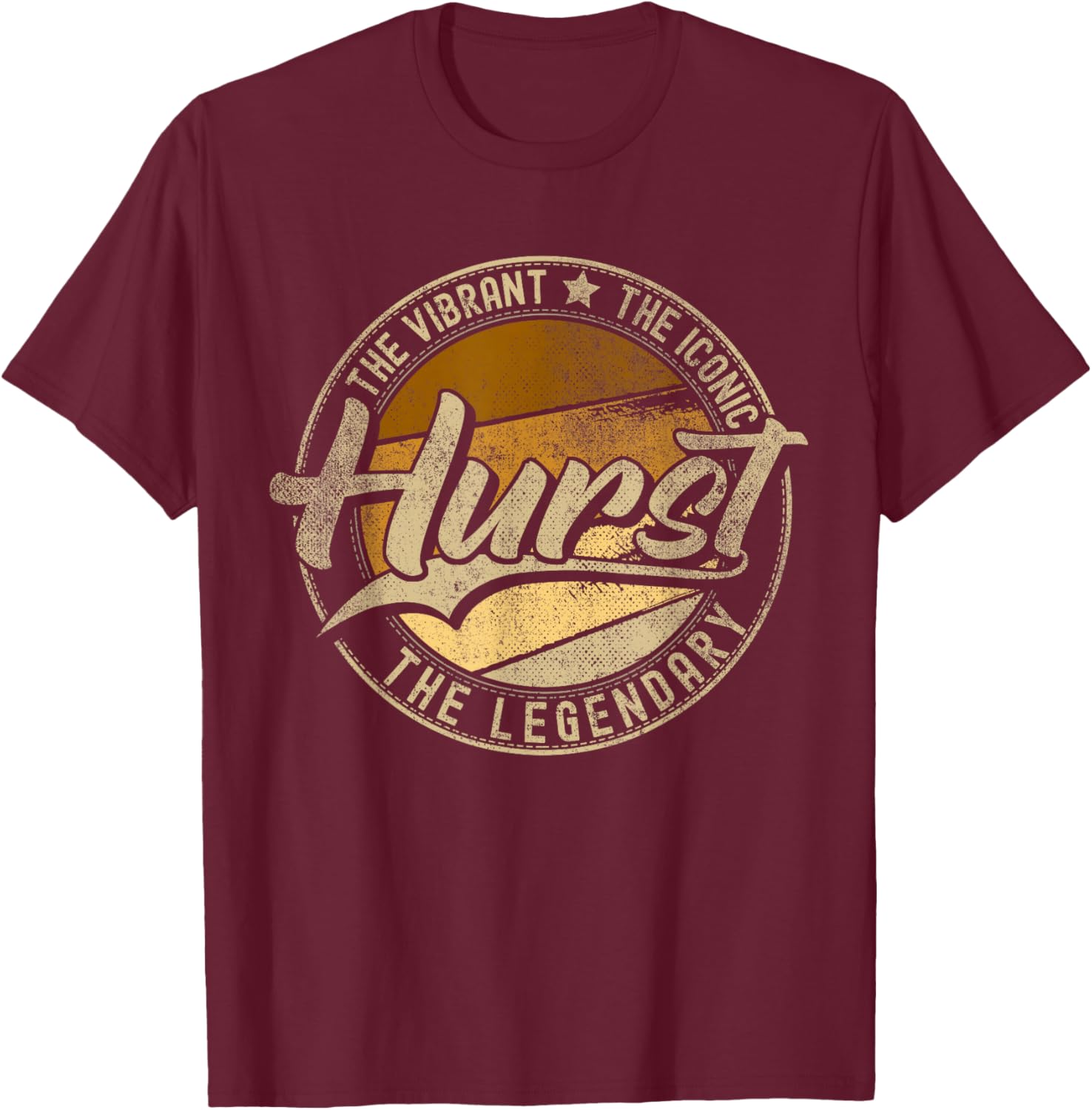 Hurst TX | Texas Vintage Distressed T-Shirt - T-Shirt | Maroon