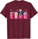 Great Dane Inside Cup Coffees Lover Valentine's Day Hearts T-Shirt - T-Shirt | Maroon