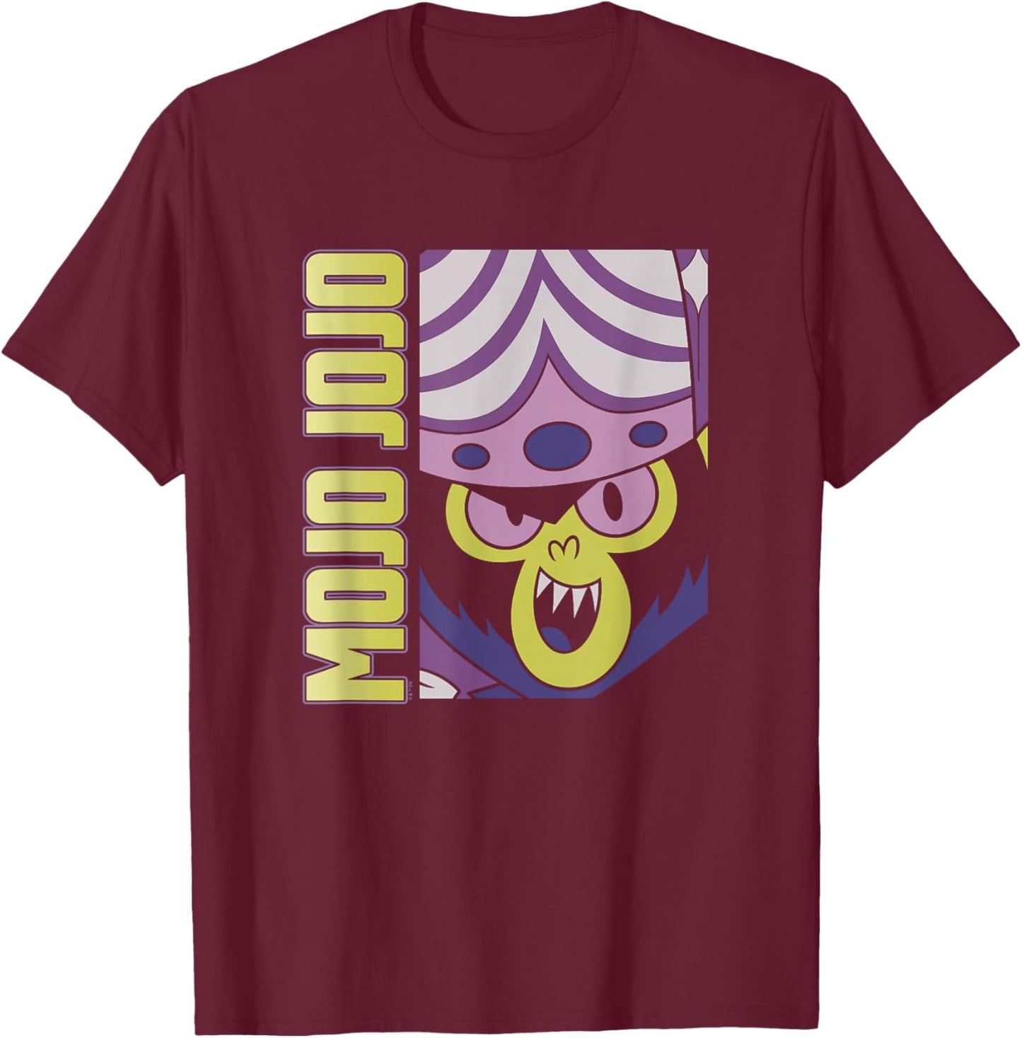Power Puff Girls Mojo JoJo Big Face Poster T-Shirt - T-Shirt | Maroon