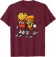 Pizza French Fries Ski Funny Skiier Fast Food Skiing Lovers T-Shirt - T-Shirt | Maroon