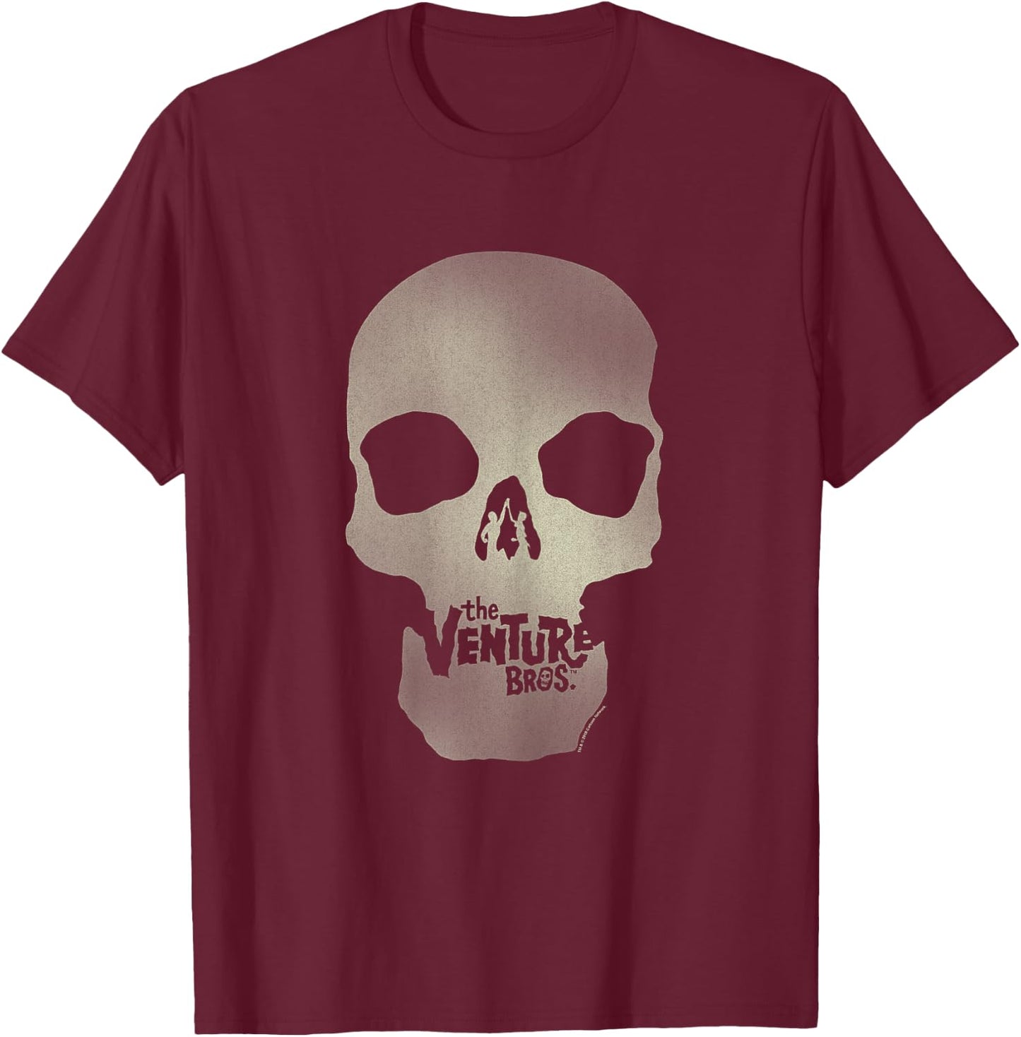 The Venture Bros Skull Logo T-Shirt - T-Shirt | Maroon