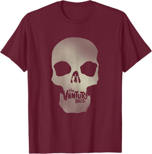 The Venture Bros Skull Logo T-Shirt - T-Shirt | Maroon