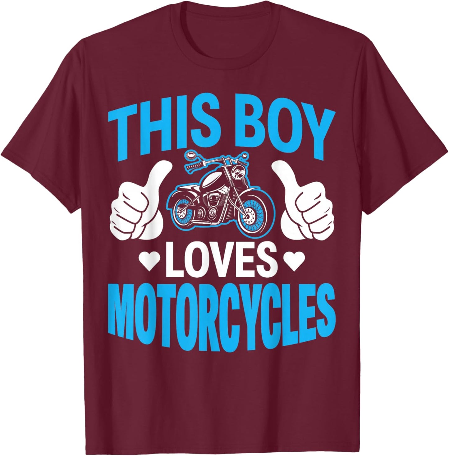 This Boy Loves Motorcycles Motorcycling Bike Rider Biker Men T-Shirt - T-Shirt | Maroon