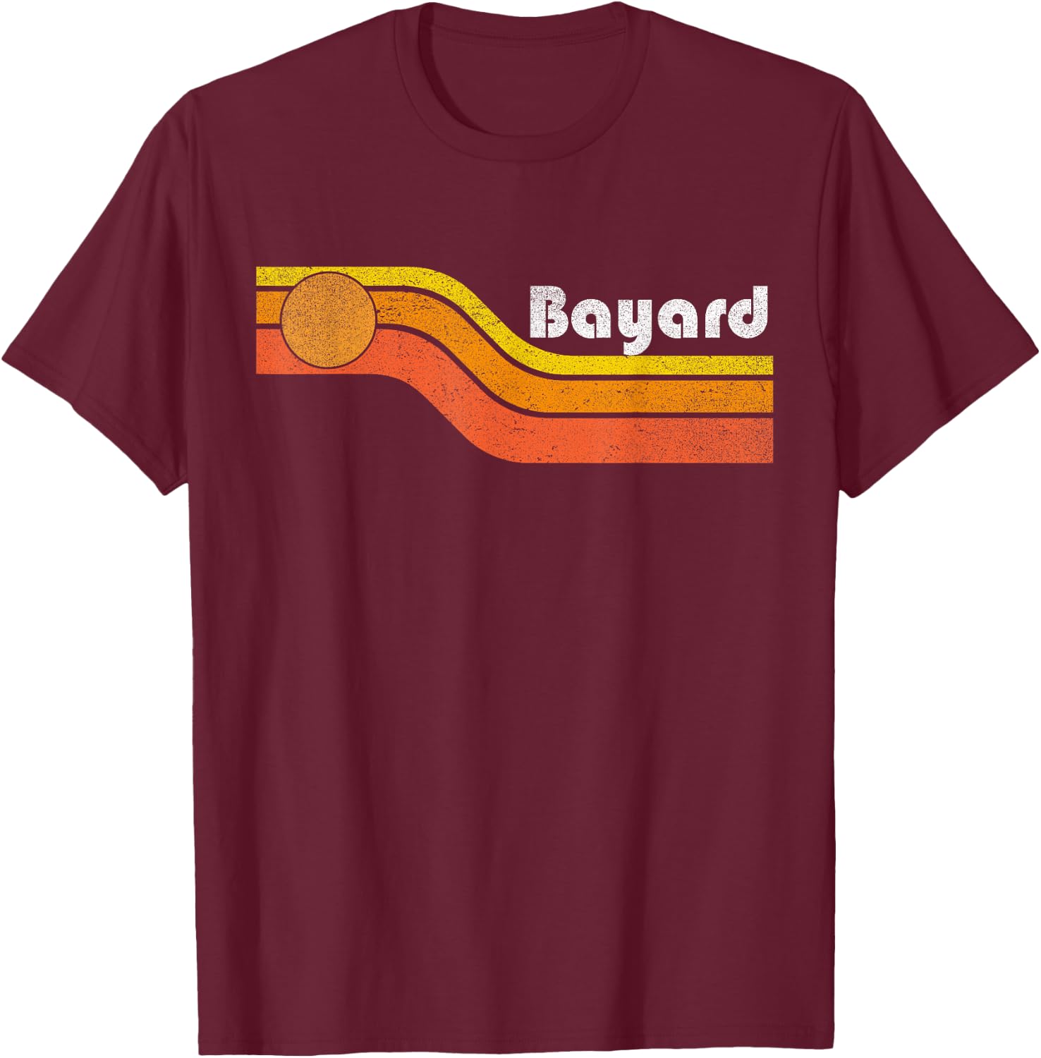Bayard - Vintage Men Women 70s 80s Graphic Cool Retro T-Shirt - T-Shirt | Maroon