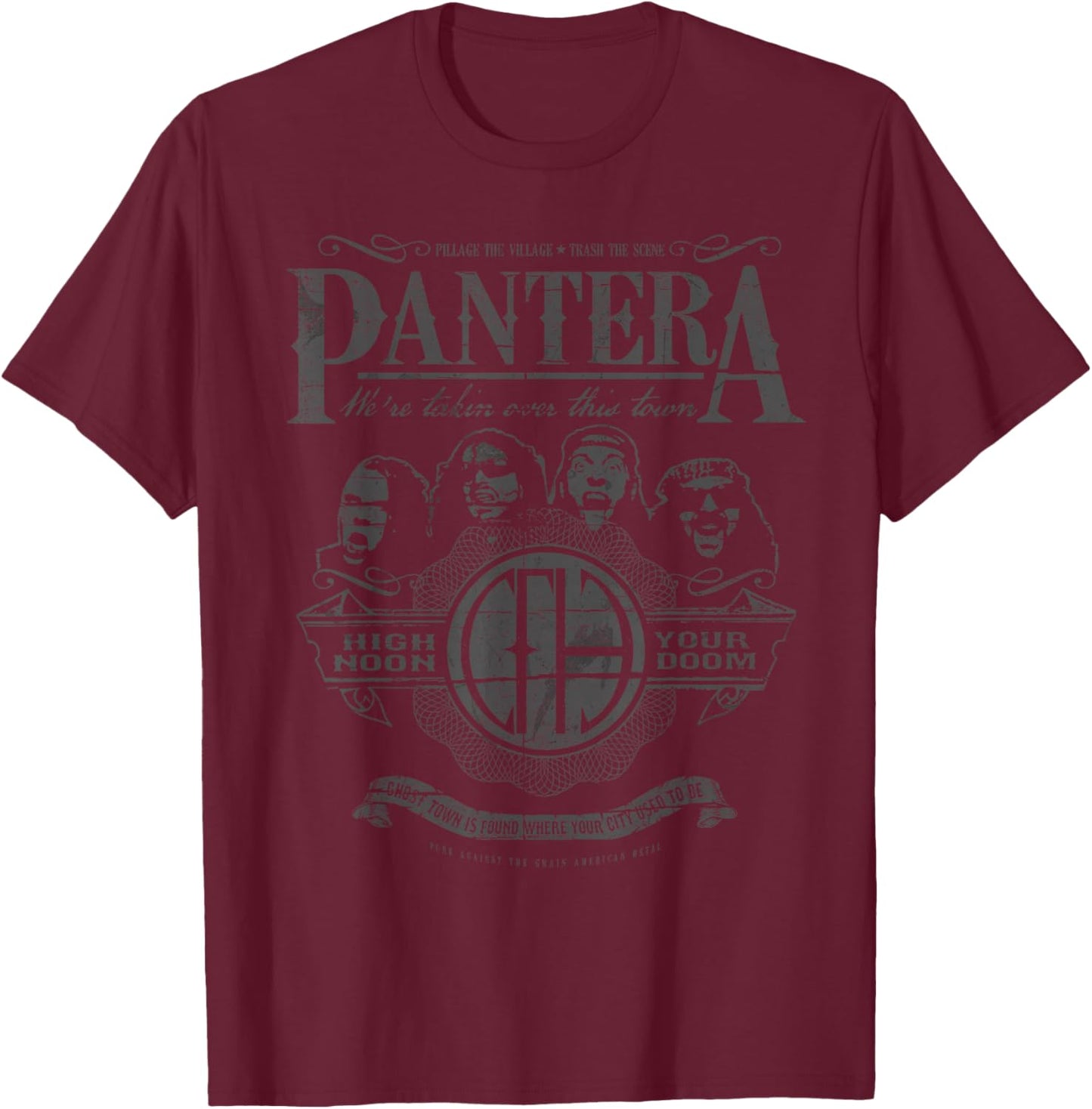 Pantera Offizielles High Noon T-Shirt - T-Shirt | Maroon