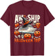 Aw Ship Halloween Trip Happy Halloween Spooky Pumpkin Cruise T-Shirt - T-Shirt | Maroon