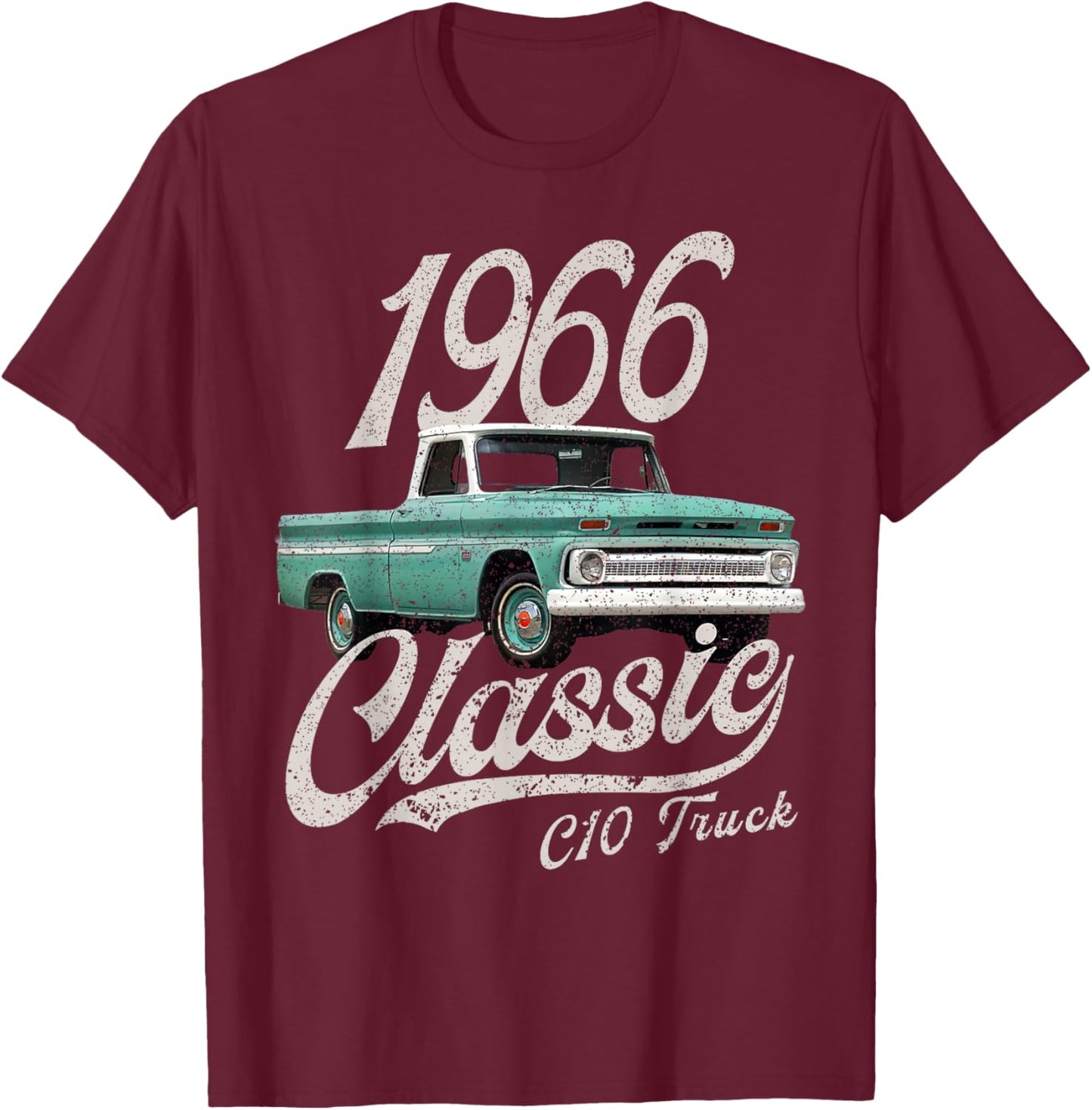CLICK FOR MORE C10 CARS 1966 c10 truck , Small, Black T-Shirt - T-Shirt | Maroon