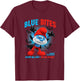 The Smurfs Halloween Papa Smurf Blue Bites Big Chest Logo T-Shirt - T-Shirt | Maroon