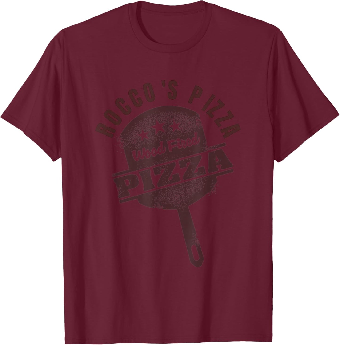 Rocco's Wood fired Pizza Restaurant employee/ customer T-Shirt - T-Shirt | Maroon