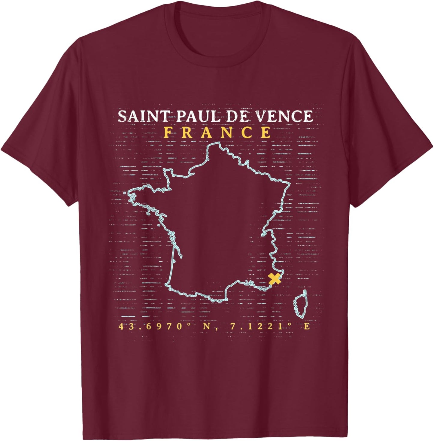 France Saint Paul de Vence T-Shirt - T-Shirt | Maroon