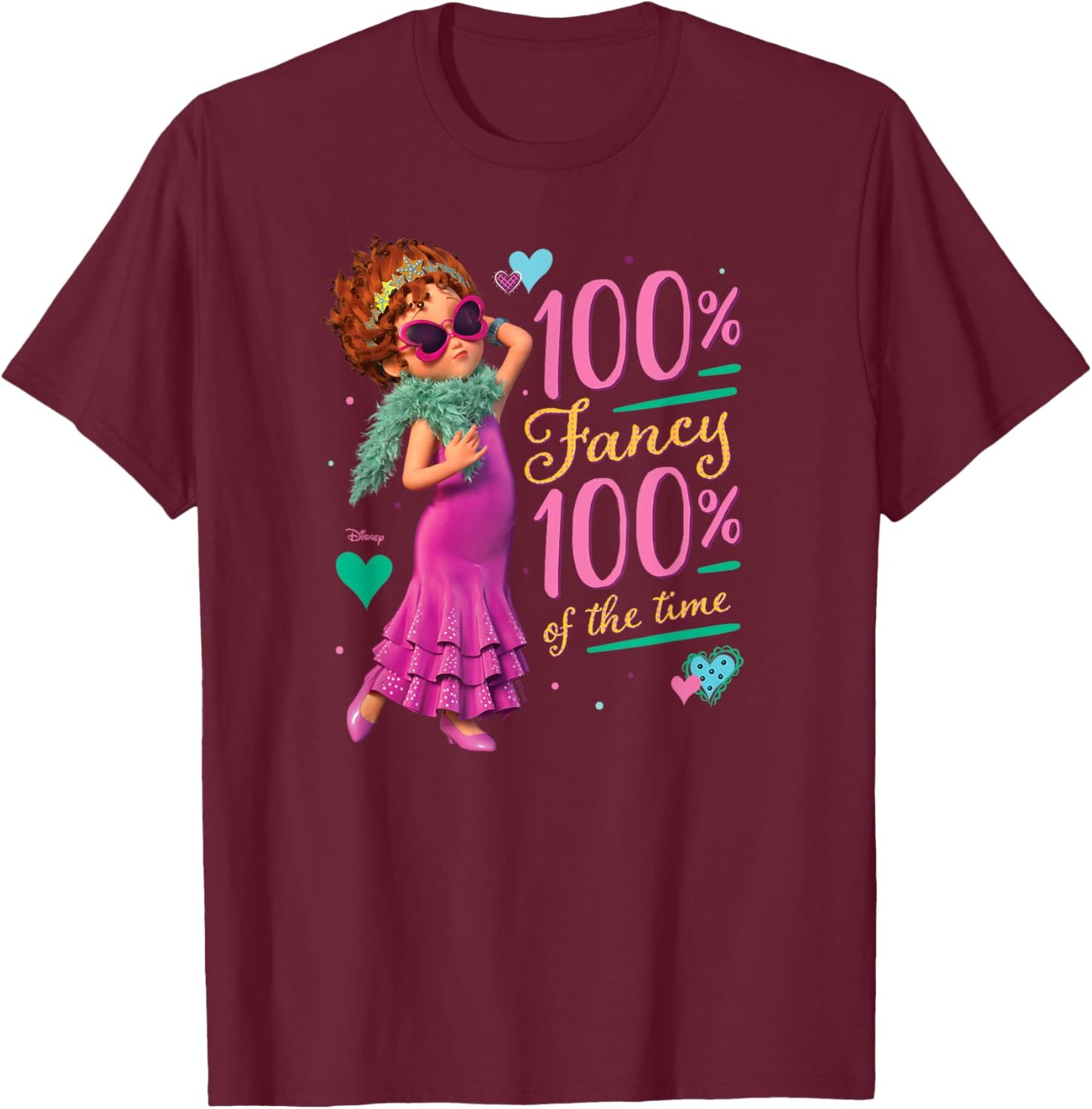 Fancy Nancy - 100% Fancy 100% of The Time T-Shirt - T-Shirt | Maroon