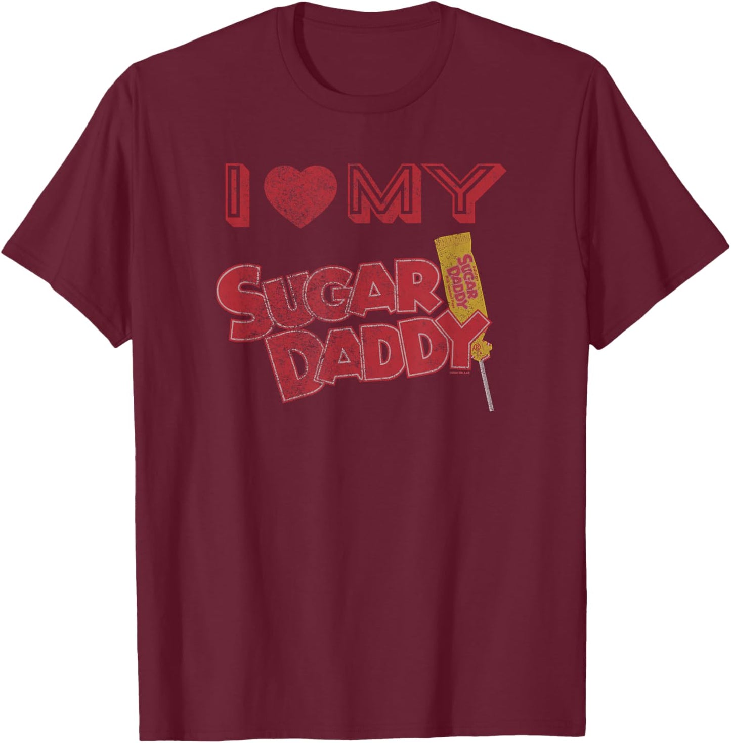 Sugar Daddy I Heart My Sugar Daddy T-Shirt - T-Shirt | Maroon