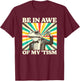 Be In Awe Of My Tism Retro Funny Frog Autism T-Shirt - T-Shirt | Maroon