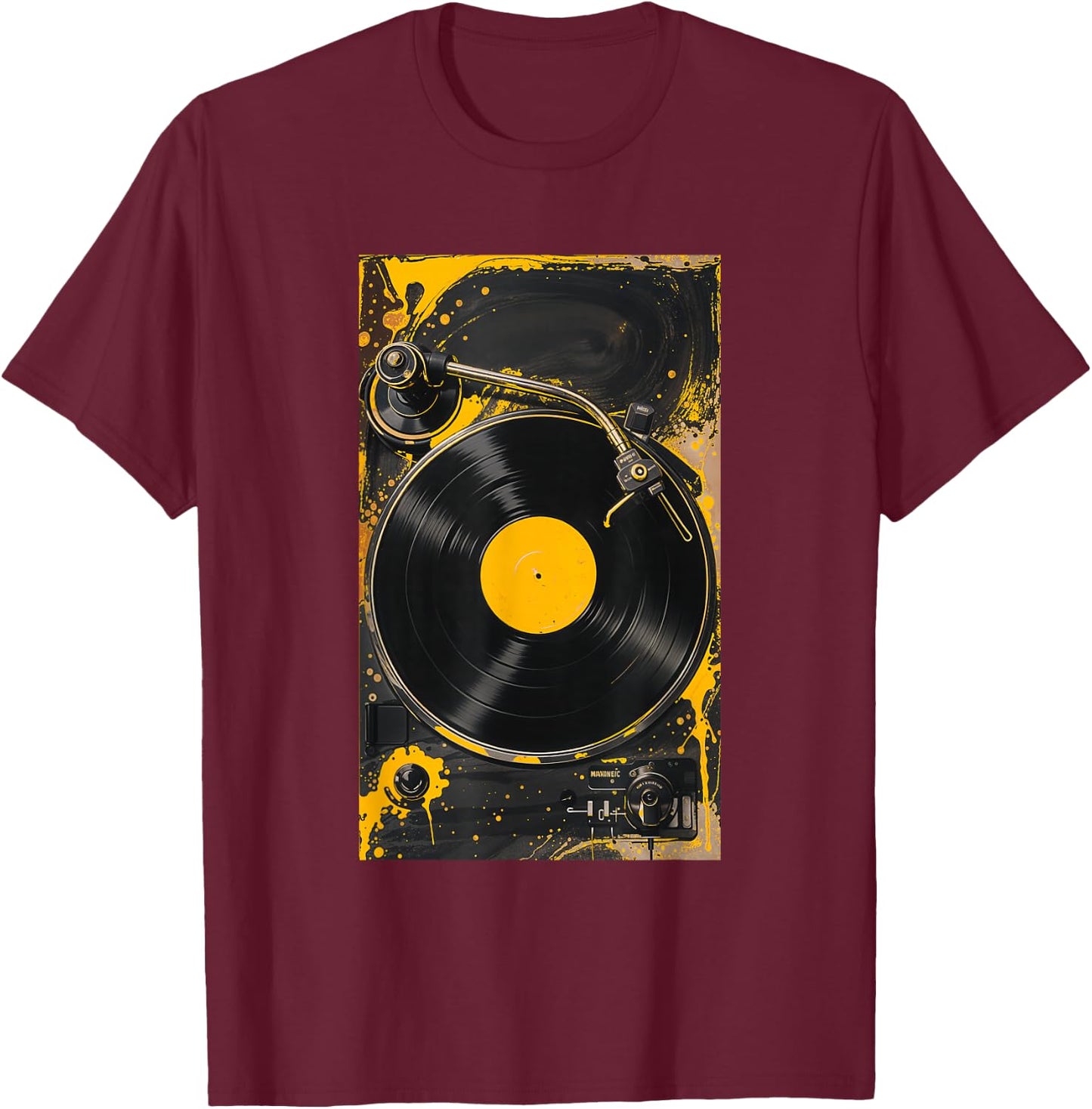 University Varsity-Gold For The Record Varsity-Gold T-Shirt - T-Shirt | Maroon