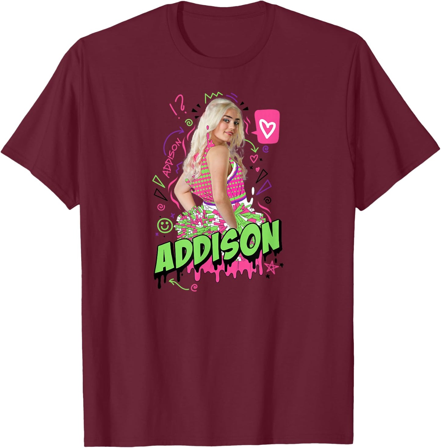 Zombies 2 - Addison Cheerleader T-Shirt - T-Shirt | Maroon