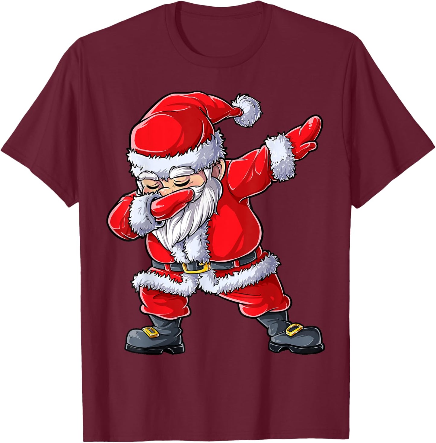 Dabbing Santa Claus Christmas Boys Men Funny Xmas Dab Dance T-Shirt - T-Shirt | Maroon