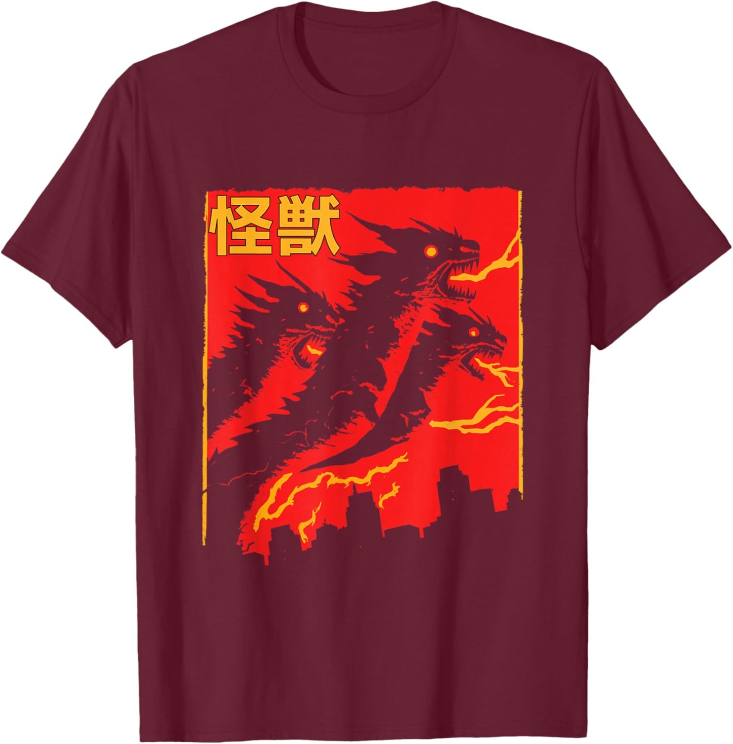 Shadow Ghidorah Japanese T-Shirt - T-Shirt | Maroon