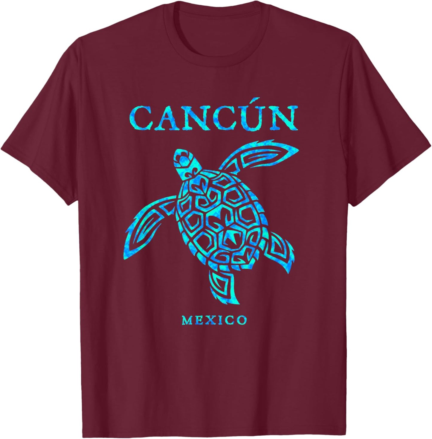 Cancun Mexico Sea Turtle Boys Girls Toddler Souvenir T-Shirt - T-Shirt | Maroon