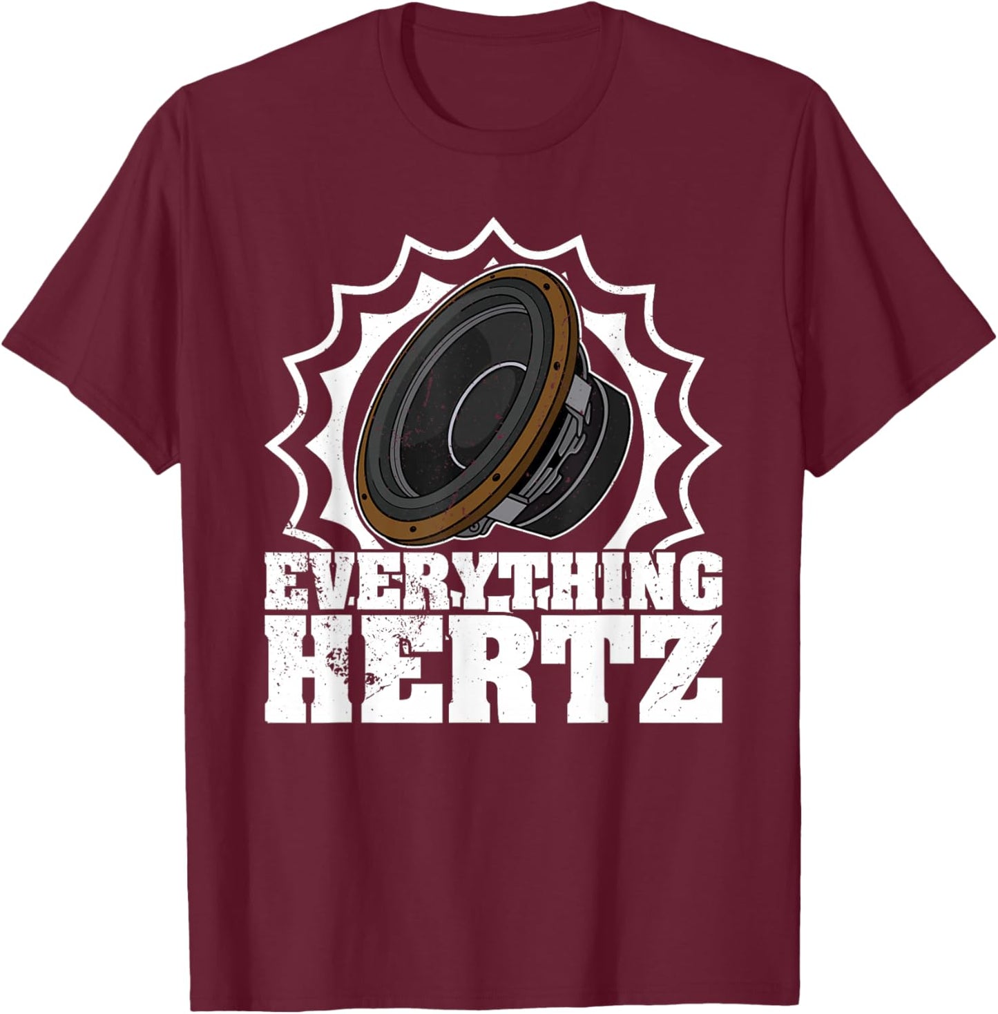 Subwoofer Sound Engineer Audio Synthesizer Music Mixer T-Shirt - T-Shirt | Maroon