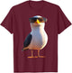 Seagull Beach North Sea Baltic Gull Silver T-Shirt - T-Shirt | Maroon