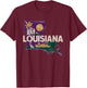 Louisiana State of Louisiana Retro Louisiana T-Shirt - T-Shirt | Maroon