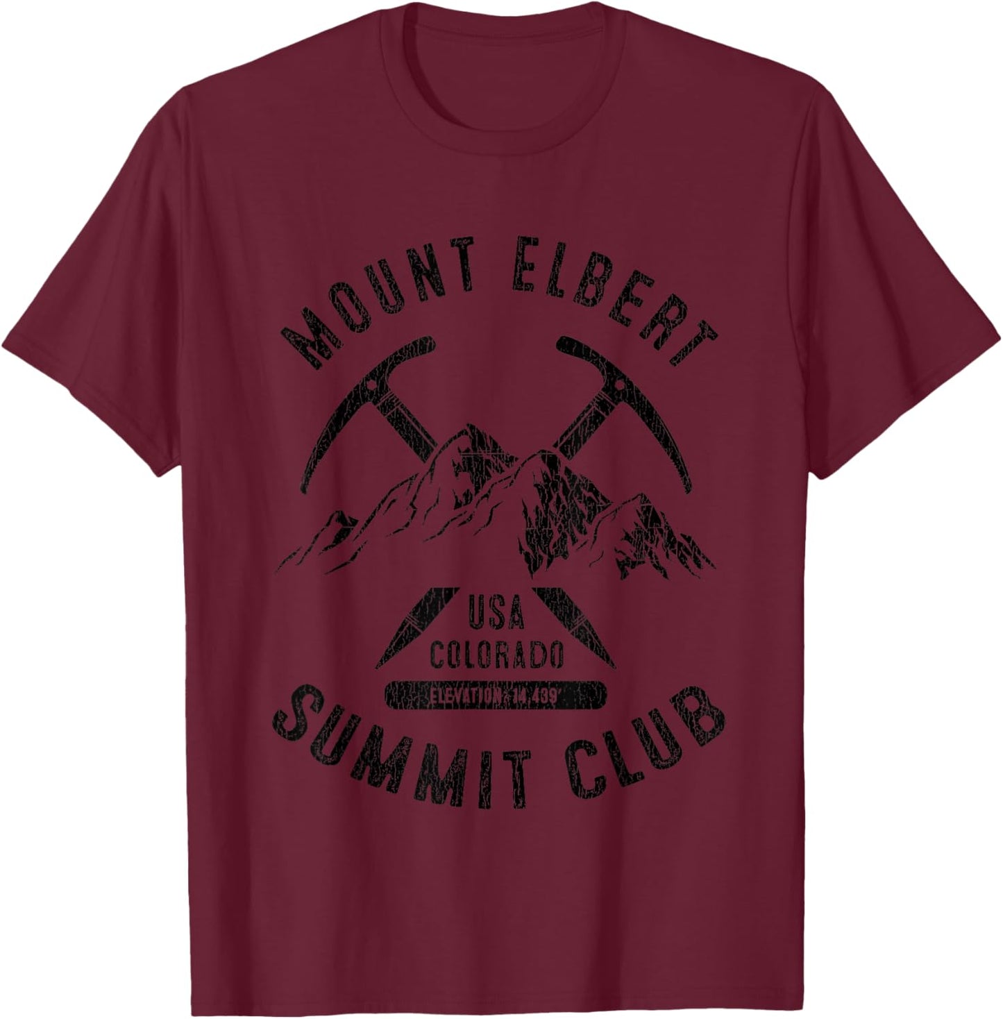 Mount Elbert Colorado I Climbed Mt Elbert Summit Club T-Shirt - T-Shirt | Maroon