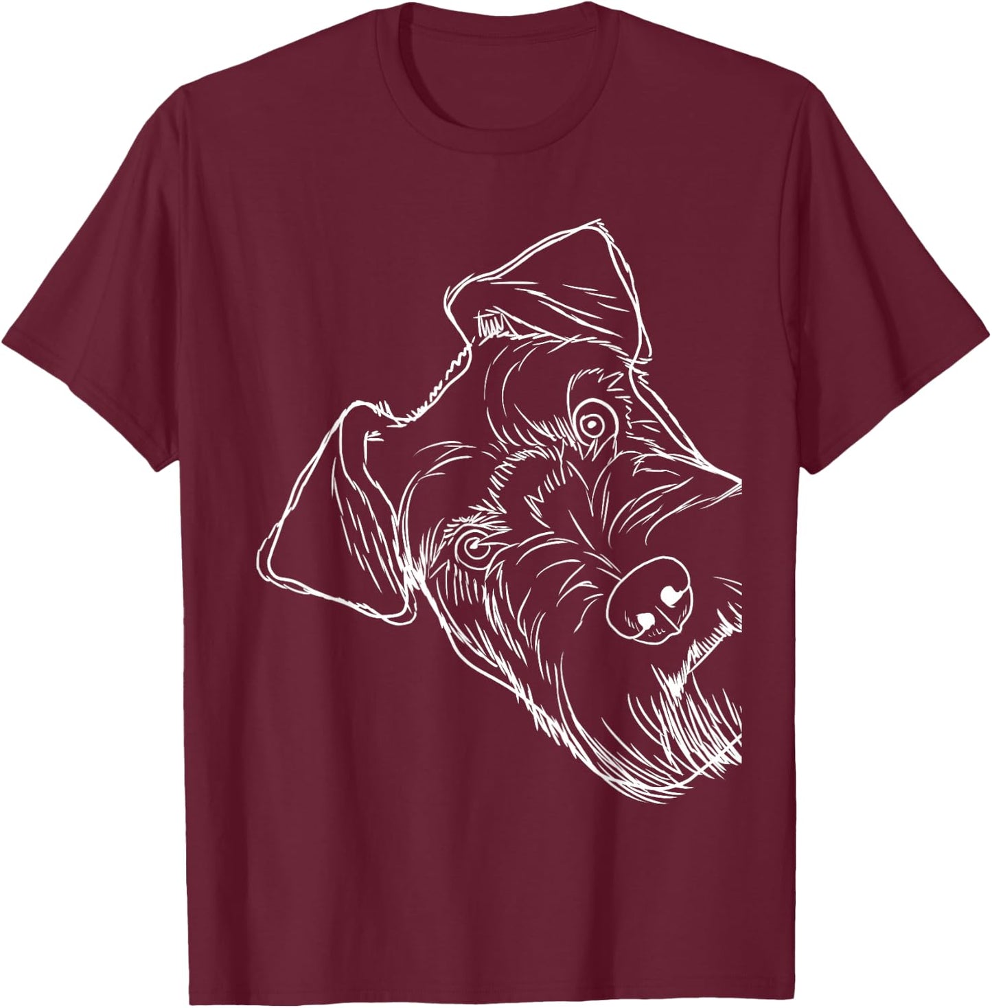 Funny Dog Schnauzer T-Shirt - T-Shirt | Maroon