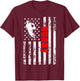 US American Flag Rugby Patriotic Rugby Girls Kids Men T-Shirt - T-Shirt | Maroon