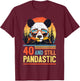 40 Years Old Panda 40th Birthday T-Shirt - T-Shirt | Maroon