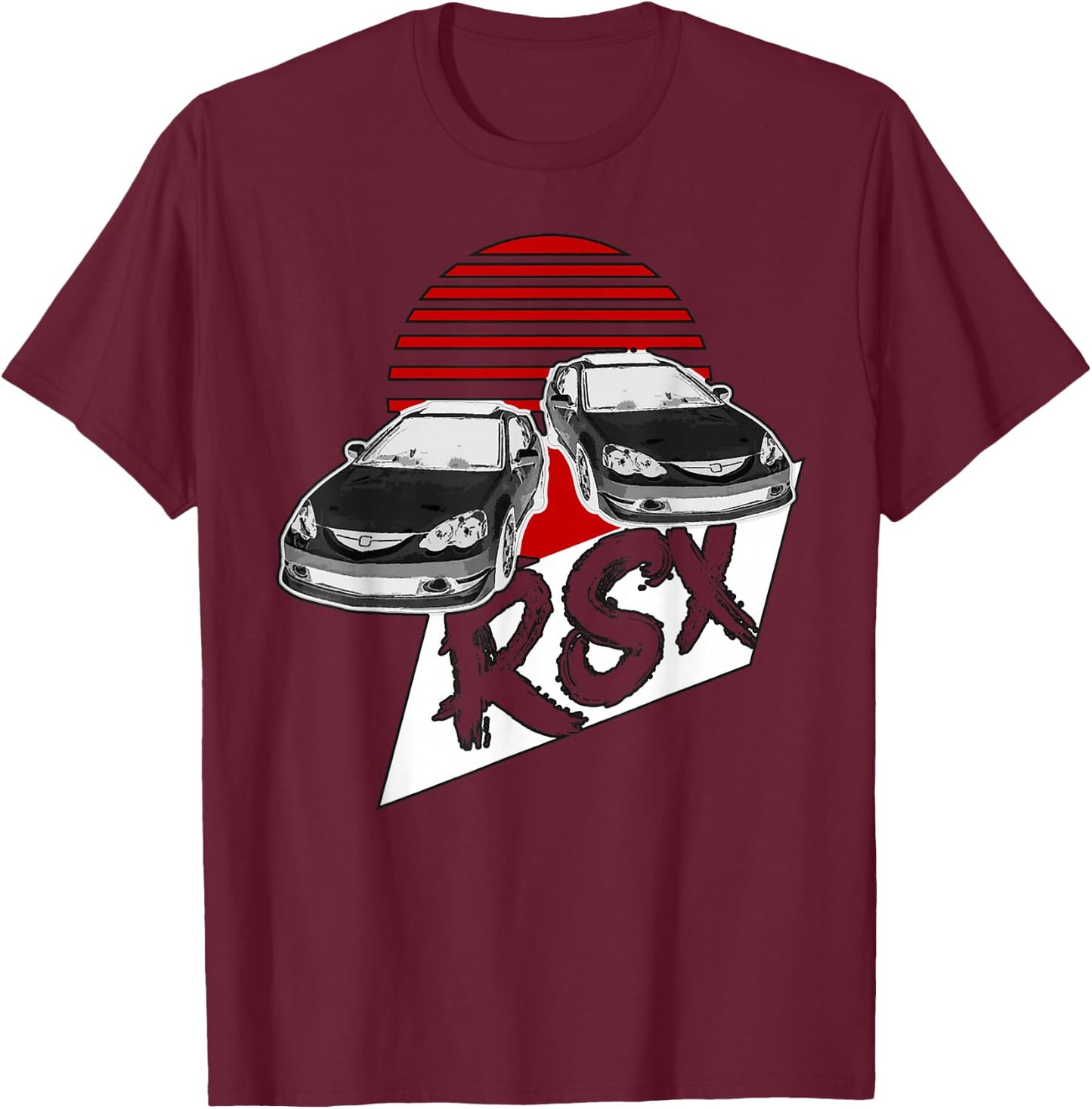 Rexy RSX DC5 4banger Sports Coupe Race Car JDM T-Shirt - T-Shirt | Maroon