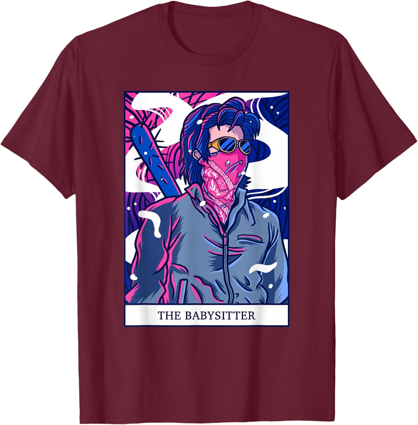 Stranger Things Steve The Babysitter Retro Tarot Card T-Shirt - T-Shirt | Maroon