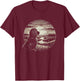 Vintage Boykin Spaniel Dog Retro Sunset Scene Art Design T-Shirt - T-Shirt | Maroon