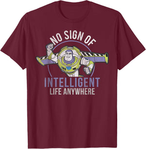 Disney Pixar Toy Story Buzz Lightyear Intelligent Life T-Shirt - T-Shirt | Maroon
