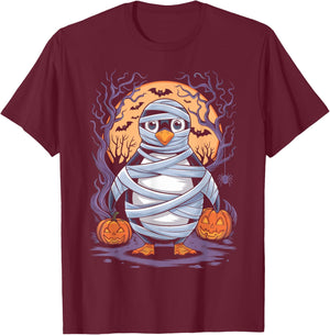 Funny Mummy Penguin Lovers Spooky Halloween Costume T-Shirt - T-Shirt | Maroon