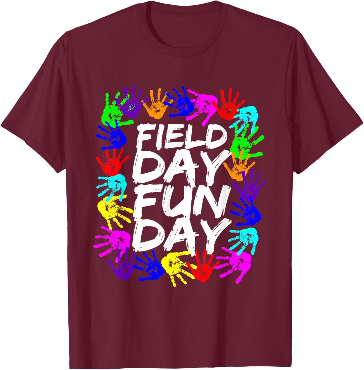 Cute Field Day Teacher T-Shirt - T-Shirt | Maroon