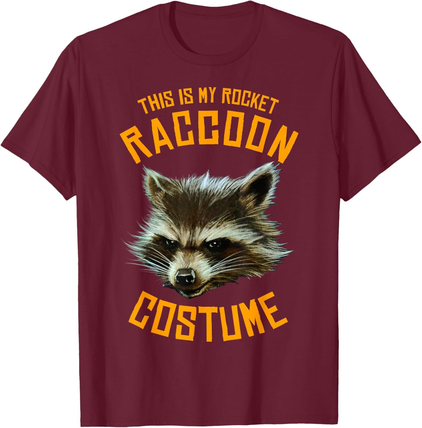 Marvel Guardians of The Galaxy Rocket Costume Halloween T-Shirt - T-Shirt | Maroon