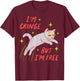 I'm Cringe But I'm Free Funny Meme Cat Lover Humor Men Women T-Shirt - T-Shirt | Maroon